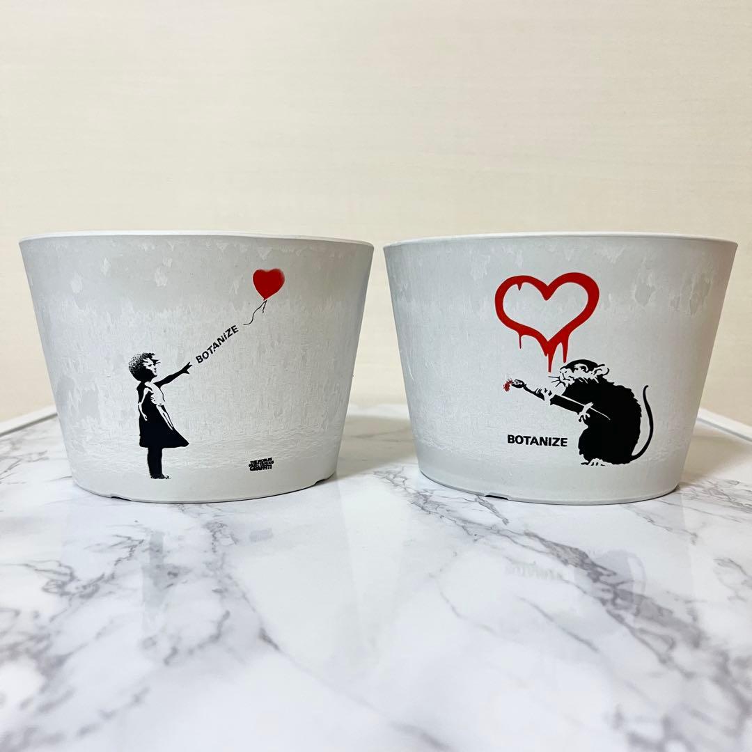 BOTANIZE バンクシー プラスチック鉢 2種セット rovel_ha022