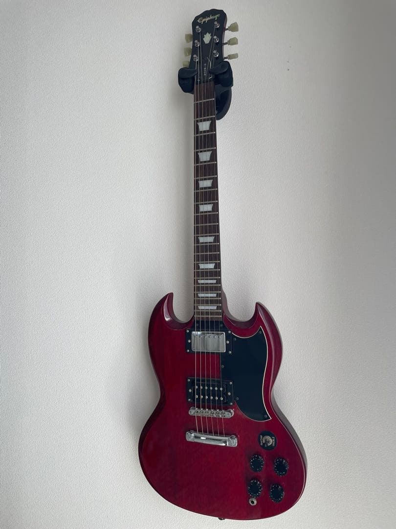 エピフォン Epiphone SG G-400 Epiphone Vintage G-400 SG, Worn Cherry at Gear4music