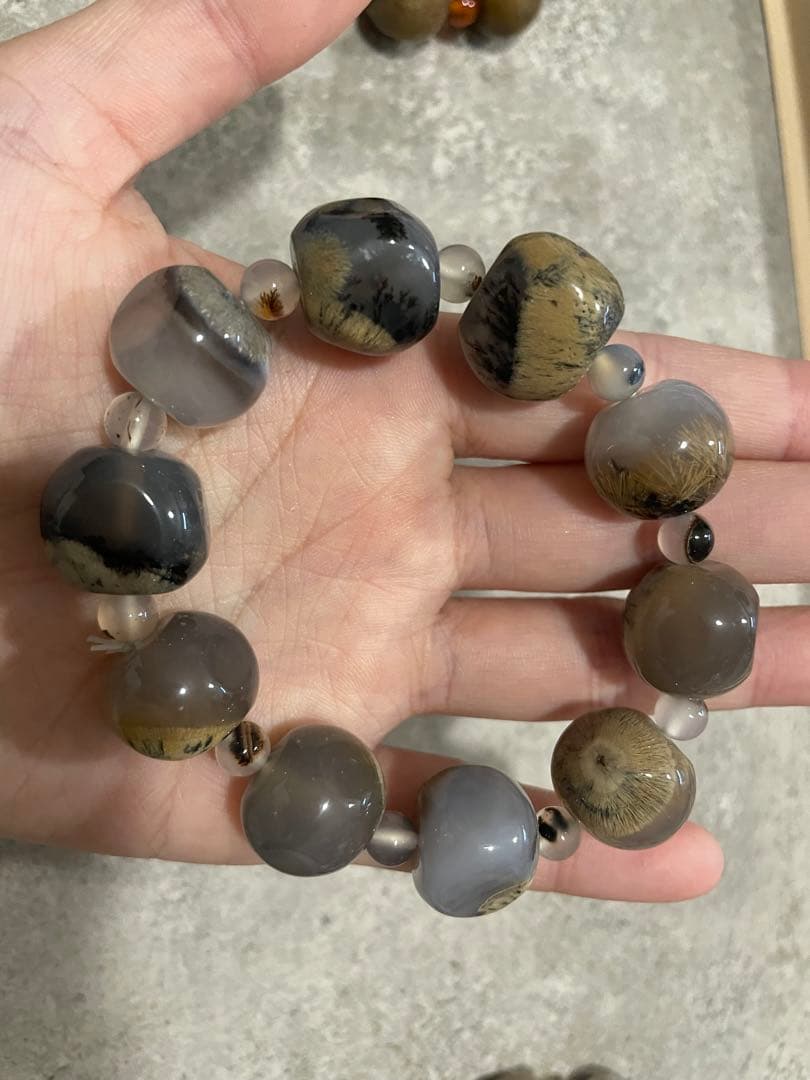 天然石ブレスレット ルチルクォーツメノウ ルチルクォーツ 【和名・針水晶｜産地・ブラジル】 ラウンド7mm