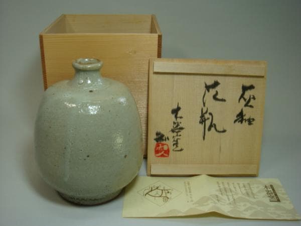 花瓶■灰釉 木器窯「田中和人作」中国漢口 花器 丸壺 共箱 骨董品 古美術■ 花瓶に関する記事一覧 | 萩焼屋Hagiyakiya ネットショップ