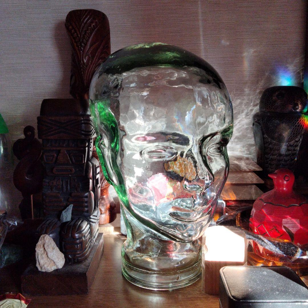 透明ガラス製頭部オブジェ　マネキン　トルソー 透明ガラス製頭部オブジェ マネキン トルソー