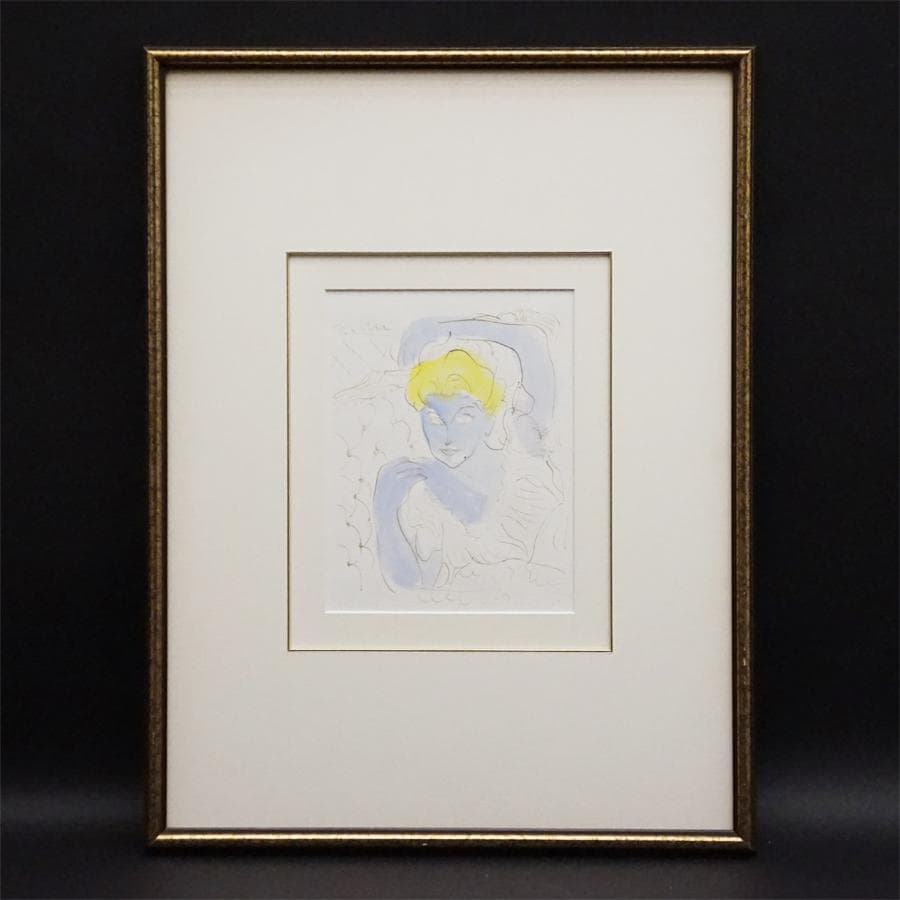 作者不詳 肉筆水彩画 裏書きサイン有 絵画 女性像 美術 美術品 Yahoo!オークション - 斎藤与里 自筆肉筆 真作 水彩画作品 直筆サイン