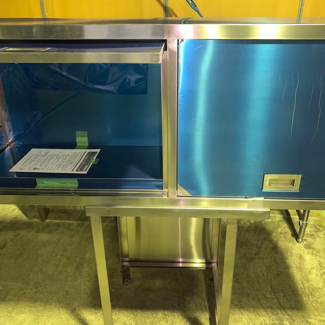 タニコー　吊戸棚　ケンドン式　棚　戸棚　収納棚　業務用　厨房用　W1500 中古厨房 業務用 吊り戸棚 ステンレスW1500×D500(600)×H1200mm 食器棚