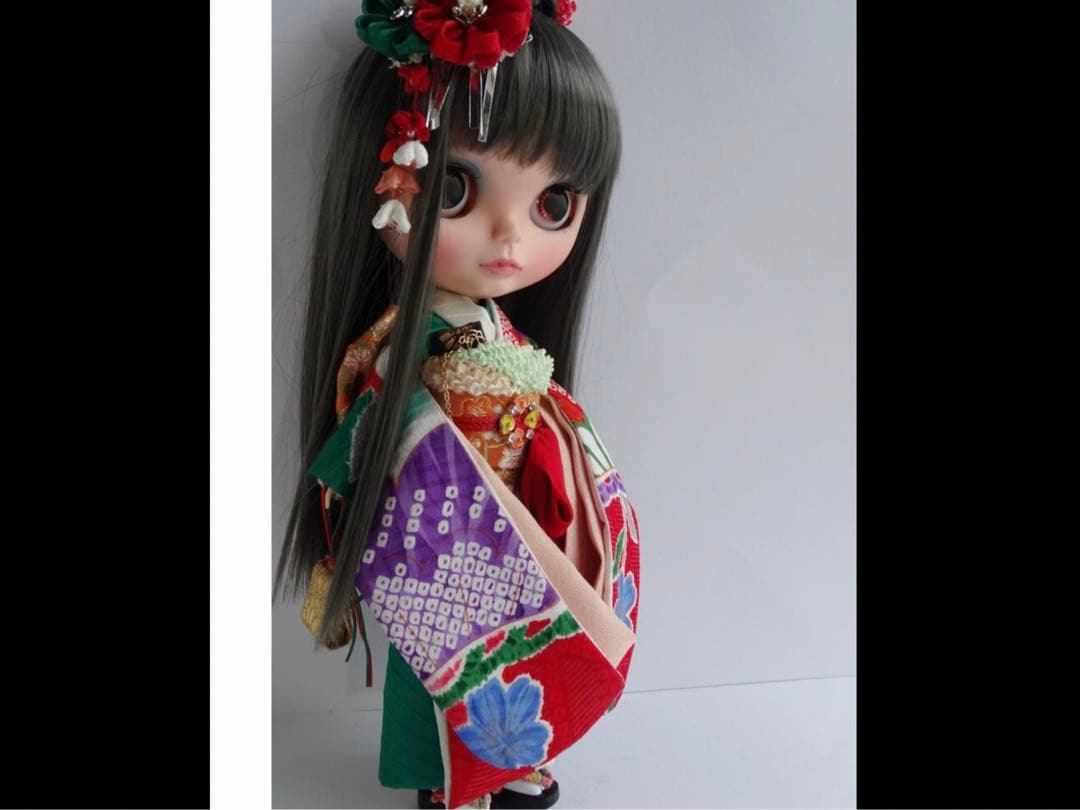 ☆8日9日10日限定値下げ　作家様 カスタム ブライス　着物、被布 ♡ 2026年お正月自宅Photo🎍✨ 🪡pattern 袷着物、被布 @tomotomo971