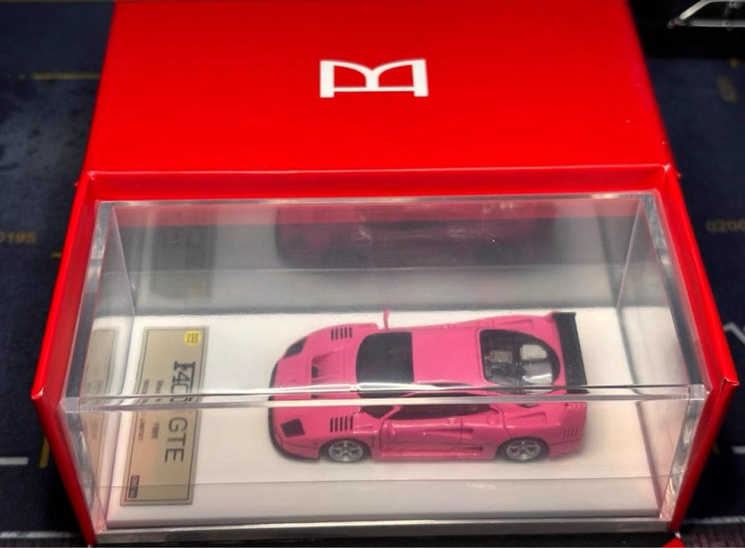F40 GTE 1995 ピンク　1/64 ミニカー Finclassically 1/64 フェラーリ F40 ローズウォーターピンク : キッド