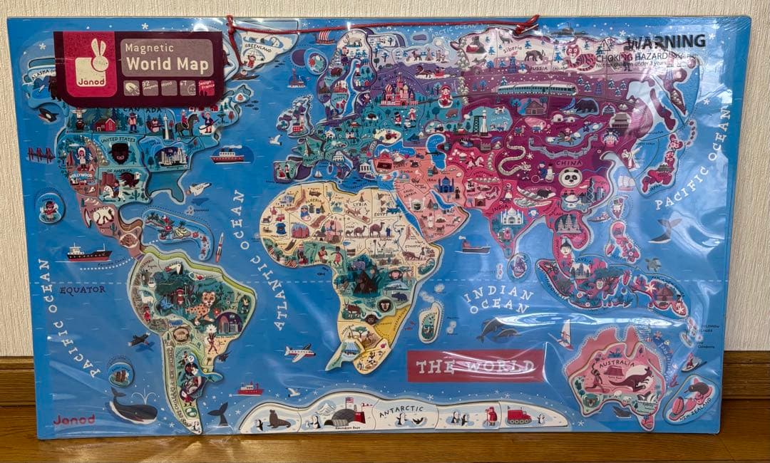 ジャノー　世界地図　パズル　ワールドマップ dショッピング |Janod ジャノー マグネット・ワールドマップ・パズル
