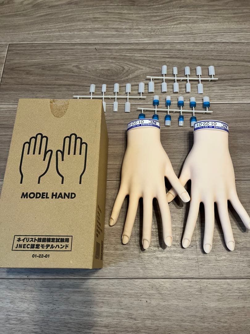 ネイリスト技能検定試験　JNEC認定ハンドモデル 滝川（TAKIGAWA） JNEC認定ハンド STモデルハンド 左手 ネイルチップ