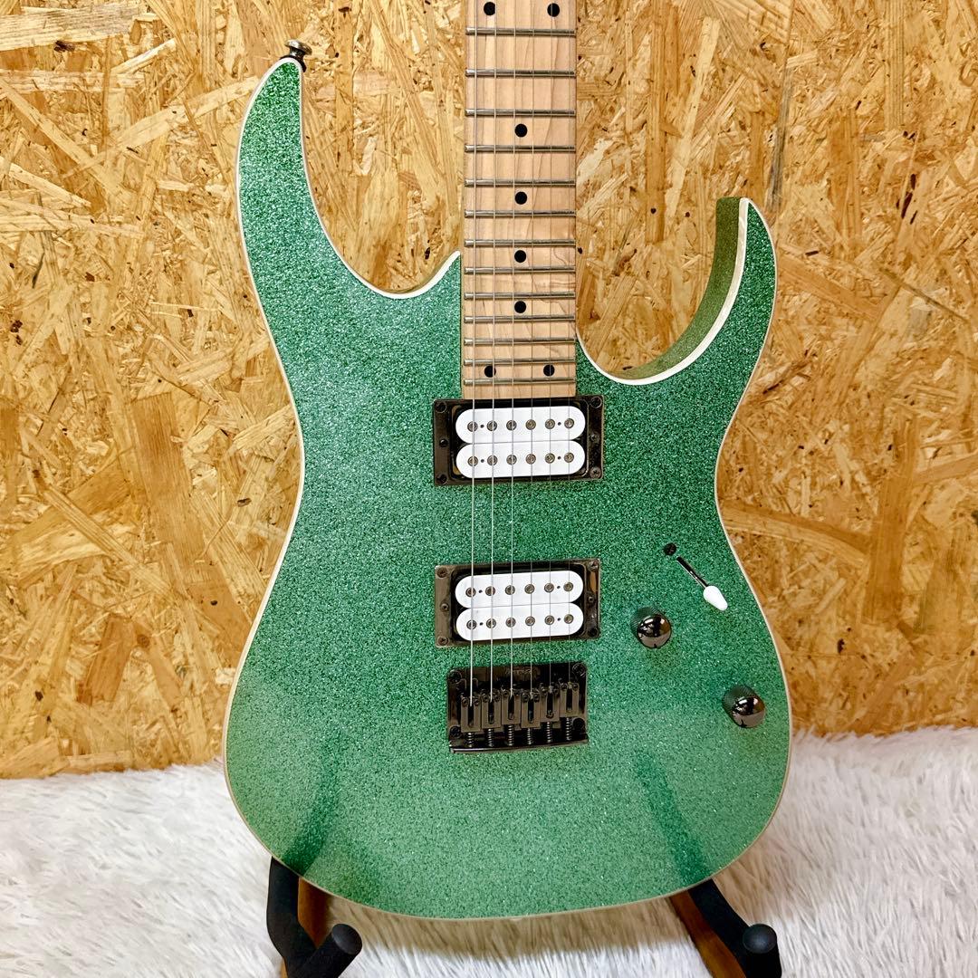 希少！海外限定モデル Ibanez RG421MSP グリーンスパークル Ibanez RG421MSP, Turquoise Sparkle at Gear4music