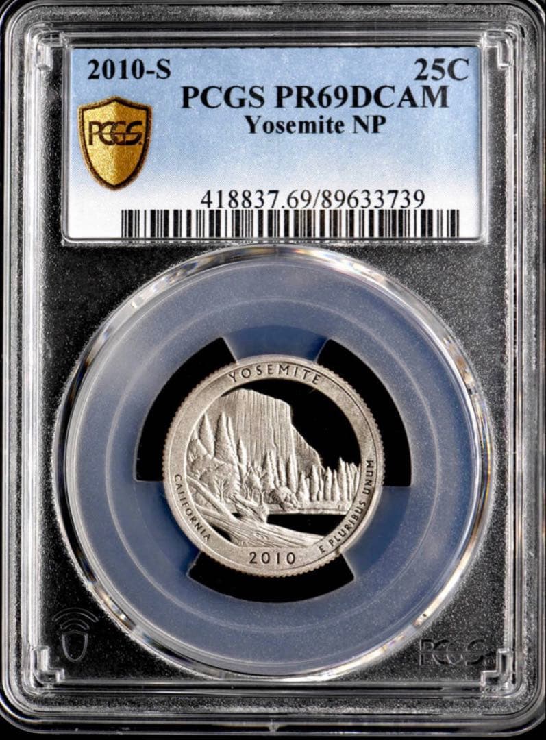 【準最高鑑定】2010年銘　アメリカ　25セント銀貨　PCGS鑑定　PF69 ④ 中央アメリカ 8レアル銀貨 1824年 PCGS AU50 – 野崎コイン