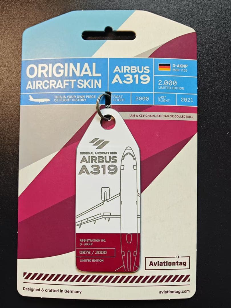 ユーロウィングス航空 Aviationtag A319 Airbus A319-100 Eurowings (1998) Decal – Memodec