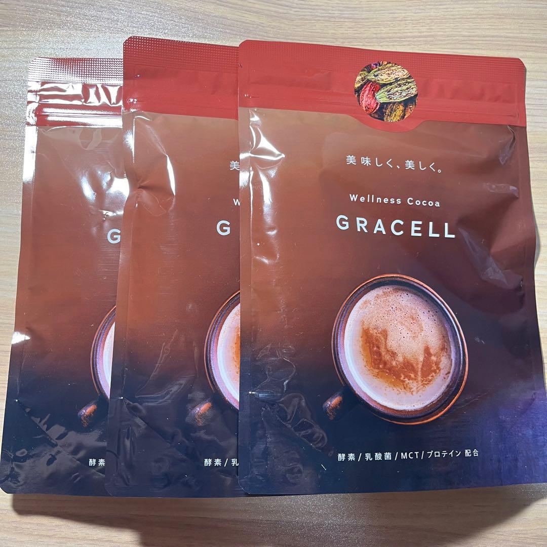 GRACELL ウェルネスココア 100g×3袋セット グレイセル ココア 100g GRACELL ウェルネス ダイエット 3袋