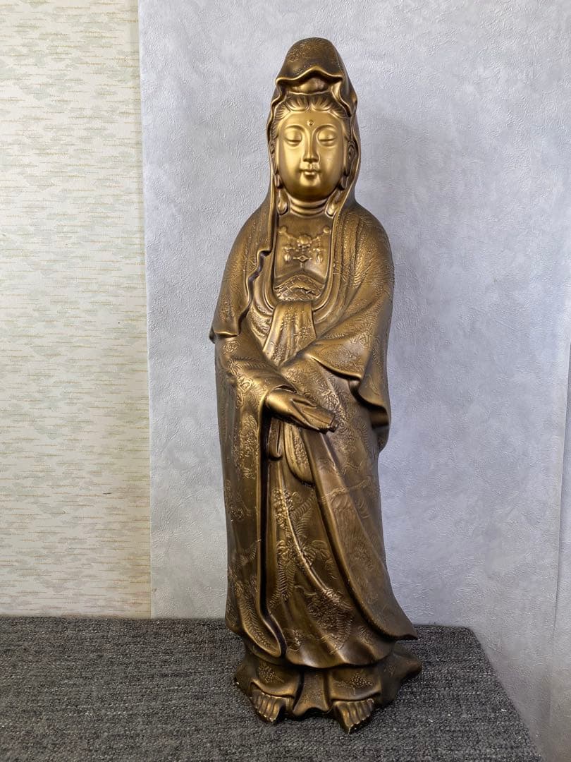 観音菩薩像　篤玉作　観音様　仏像　置物　骨董 楽天市場】観音菩薩 像（アート・美術品・骨董品・民芸品｜ホビー）の通販