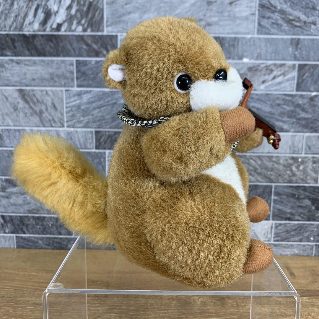 平成レトロ SCRATCH 森の音楽館 オルゴール付き 可動ぬいぐるみ リス