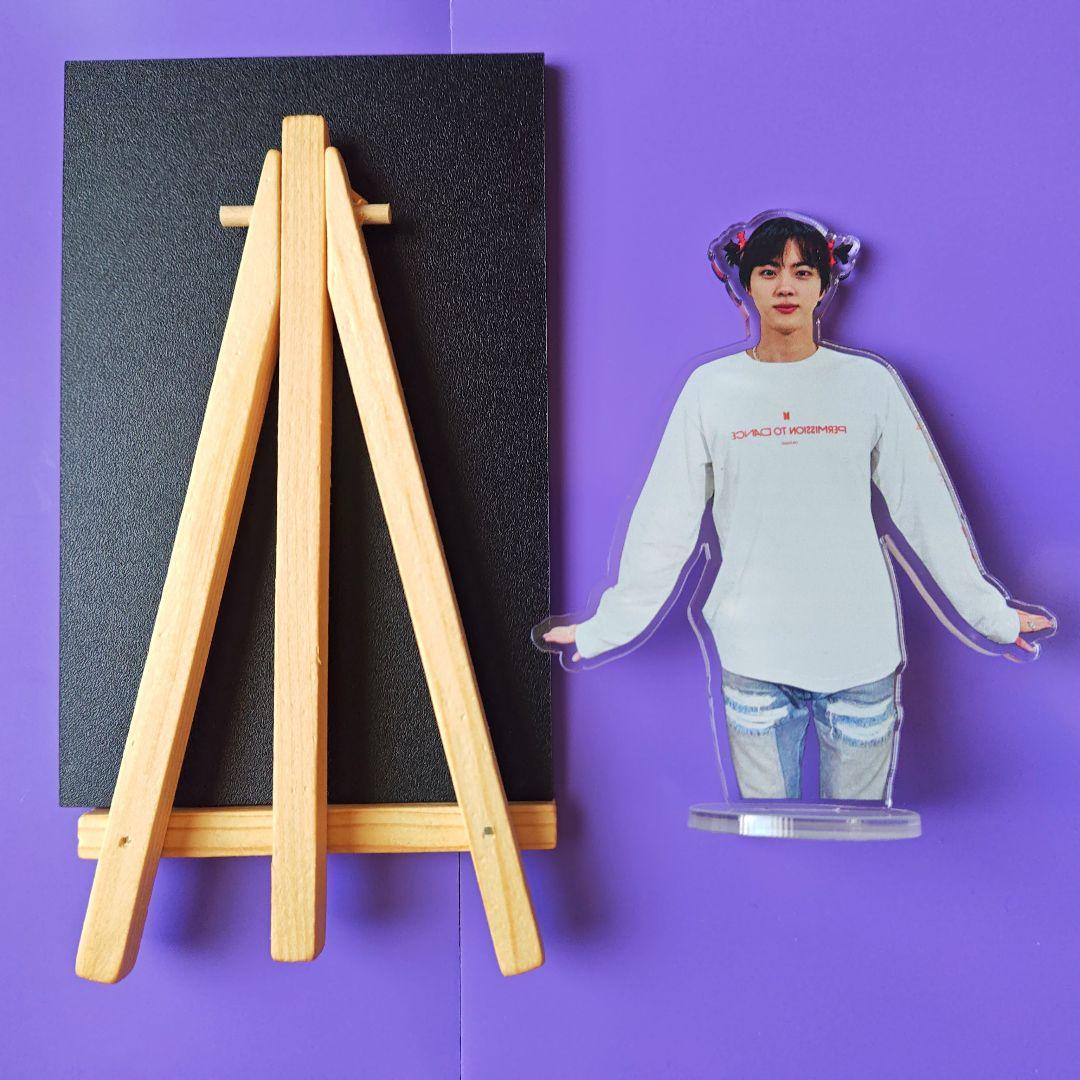 BTSジンアクリルパネル ミニイーゼル付きアクリルスタンド額縁 - メルカリ