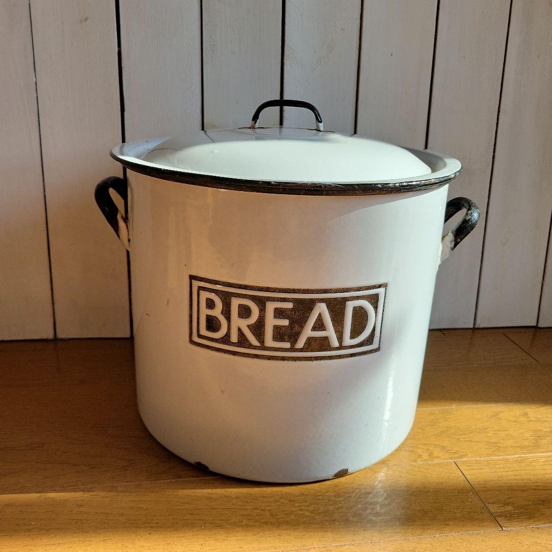 ●アンティーク●ホーローブレッド缶　BREAD缶 イギリス アンティーク ホーローブレッド缶 キッチン雑貨 11688