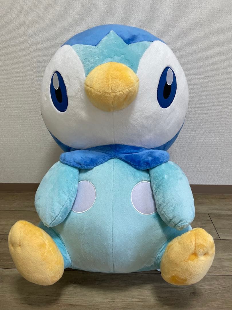 ぬいぐるみ とってもおっきい　ポッチャマ　ポケモンセンター ポッチャマまたも巨大化！ 「ぬいぐるみ とってもおっきいポッチャマ