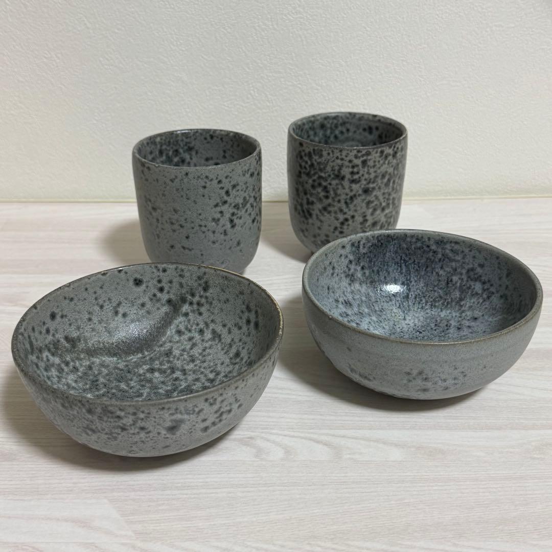 【極美品】Wurtz Form BOWL S CUP グレー 2客セット Hand-Glazed Medium Deep Serving Bowl | Ceramic Serving & Mixing
