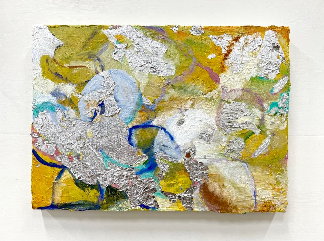 【F4号】ドクダミの花 油絵 oil painting 原画 黄色 イエロー Amazon.co.jp: 矢野恵子 黄色い花 F4号 受注制作 油彩画 油絵 静物画