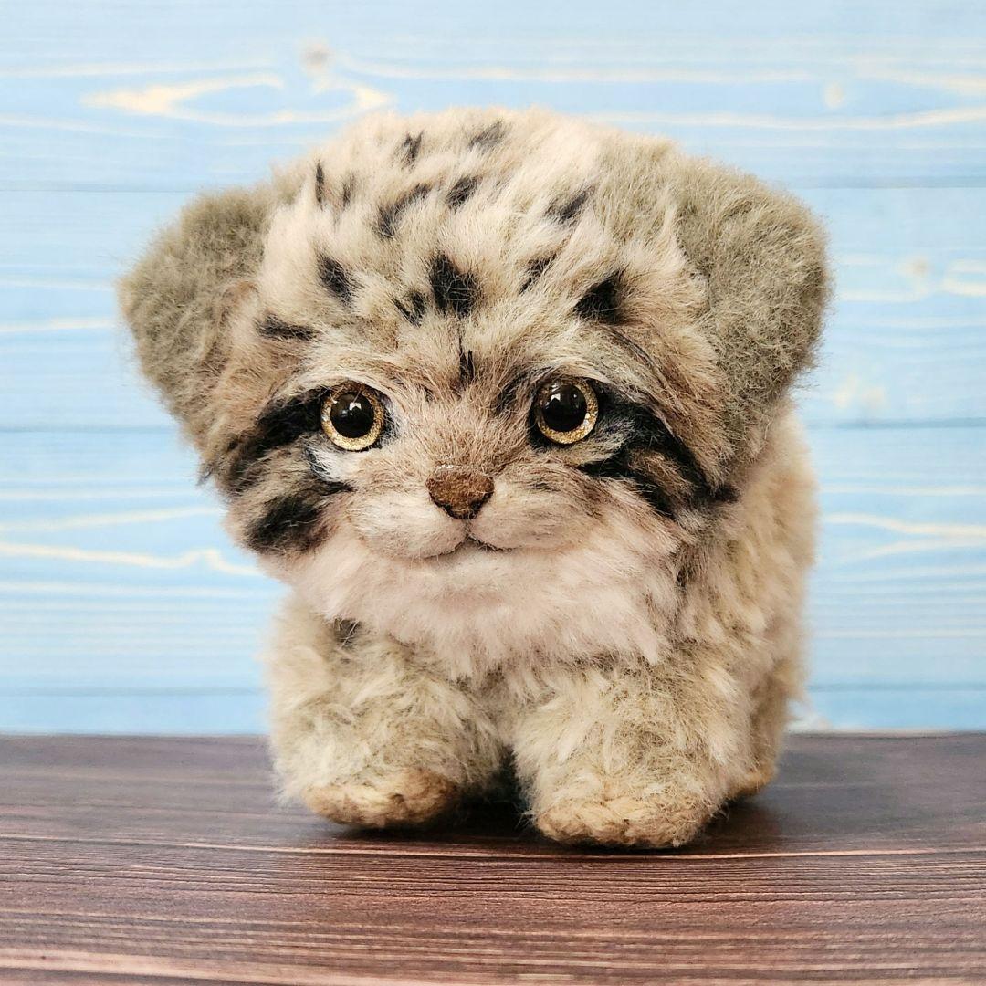 冒険中のマヌルネコちゃん(どっしりサイズ) あみぐるみ きまぐれマヌルネコちゃんST まぬぬ / Kimagure Manul Neko-chan ST