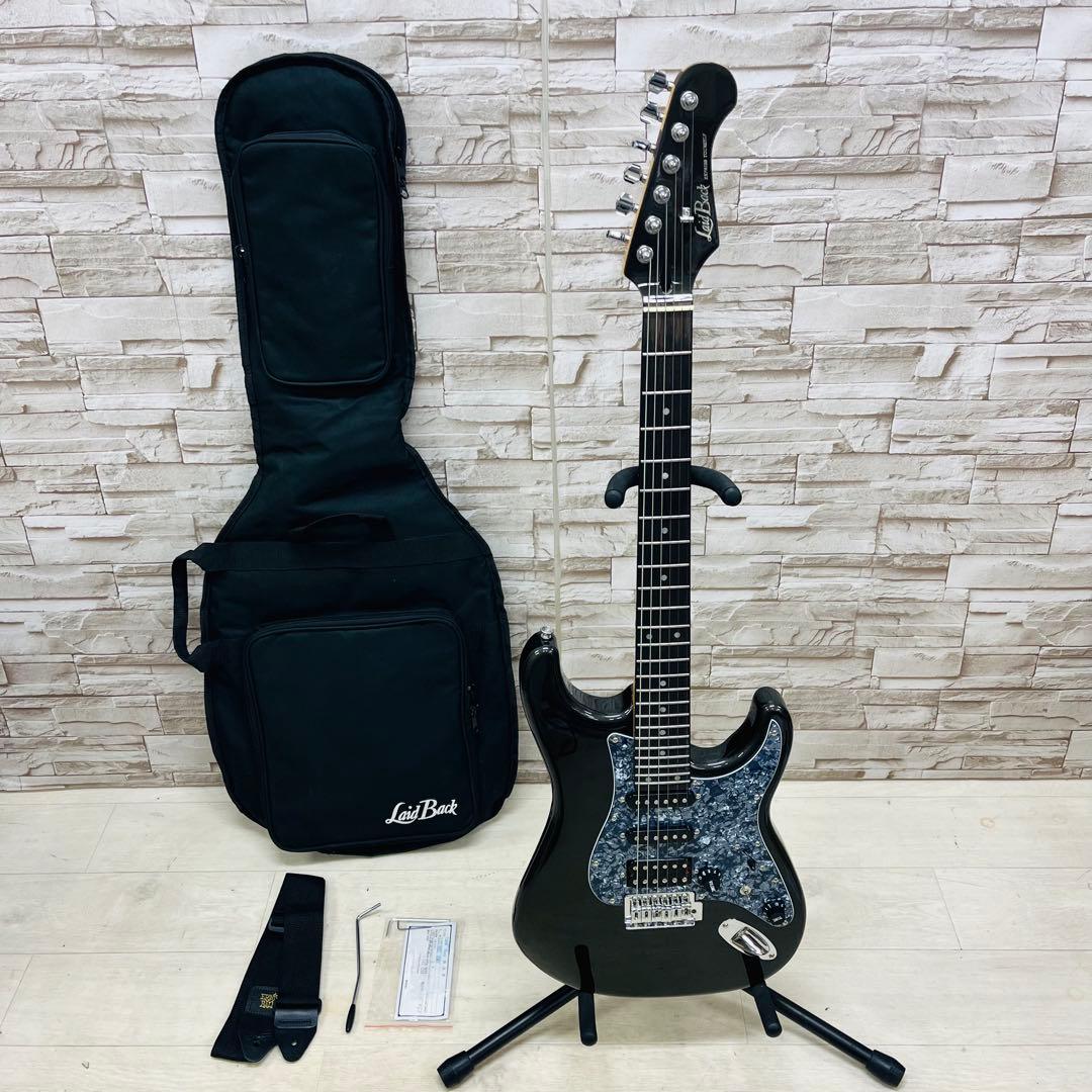 美品 Laid Back ストラトタイプ エレキギター LST-3HZ GMP Amazon | LaidBack LST-3HZ/LH GMP エレキギター初心者12点セット