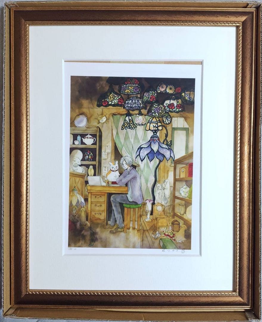 夏目友人帳 原画展 版画⑧ 緑川ゆき 直筆サイン シリアルナンバー入り 白泉社漫画商店｜【漫画商店】ポストカード（緑川ゆき/夏目友人帳/B