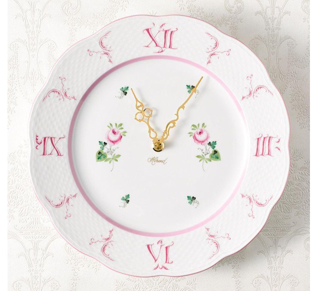 ヘレンド　ウィーンの薔薇　ピンク　時計 ヘレンド商品 ウィーンの薔薇