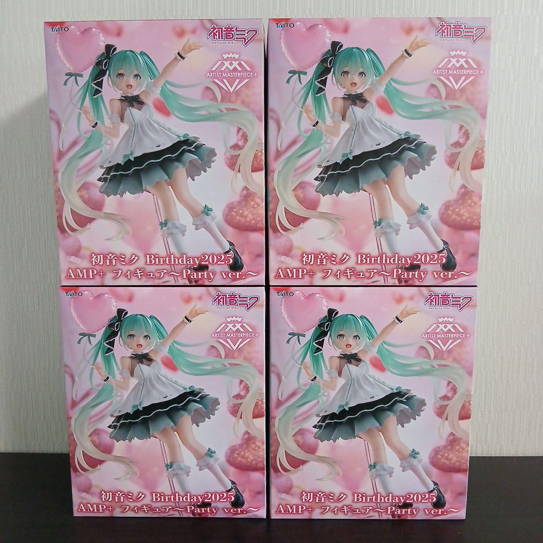 初音ミク Birthday 2025 AMP フィギュア 4個セット 初音ミク Birthday2024 AMP＋ フィギュア～Flower ver.～タイトー