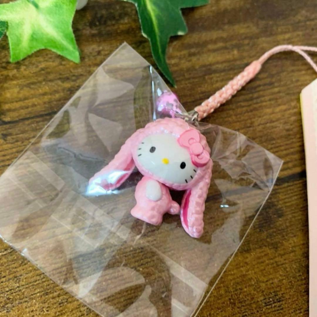 d*3様 ☆激レア☆ハローキティ 根付　ロップイヤー　ピンク　ストラップ　入手困 レア】ハローキティ ピンク ヒョウ柄 ストラップ 大阪限定 レオパード