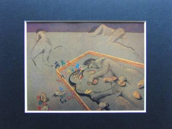 絹谷幸二、うずもれしは砂の愛、希少な額装用画集より、美品、新品額装付 img_1215_mv-2.jpg