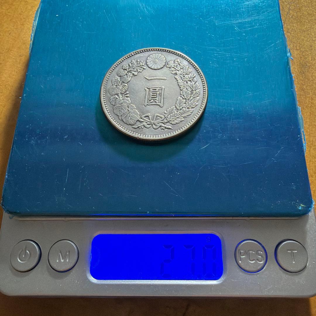 一圓銀貨　明治19年 楽天市場】（近10）日本 新1円銀貨 明治19年 鑑定済 スラブ入り NGC