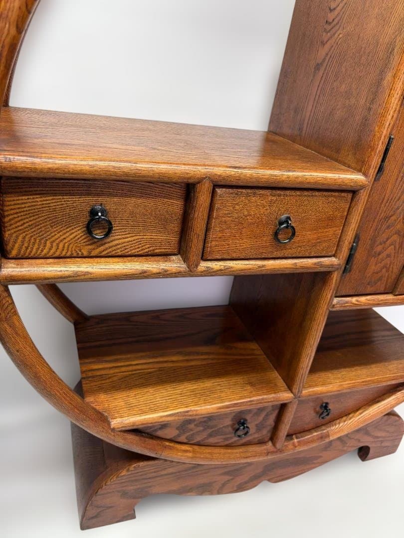 中国家具 円型 飾り棚 丸棚 シノワズリ 和風 01d108 - メルカリ