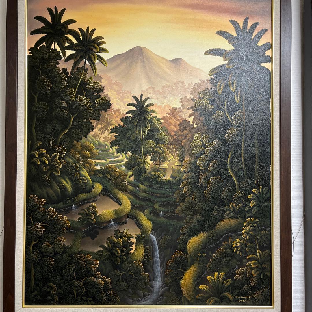 風景画　熱帯　油彩 Amazon.co.jp: 矢田晃 青い海のテラス F6号 受注制作 油彩画 油絵 風景