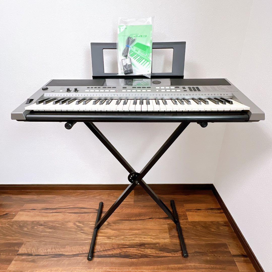 ヤマハ 電子キーボード PSR-E443 スタンド取説 電源アダプター 動作良好 YAMAHA PSR-E283 キーボード 61鍵盤 スタンド・イスセット ヤマハ