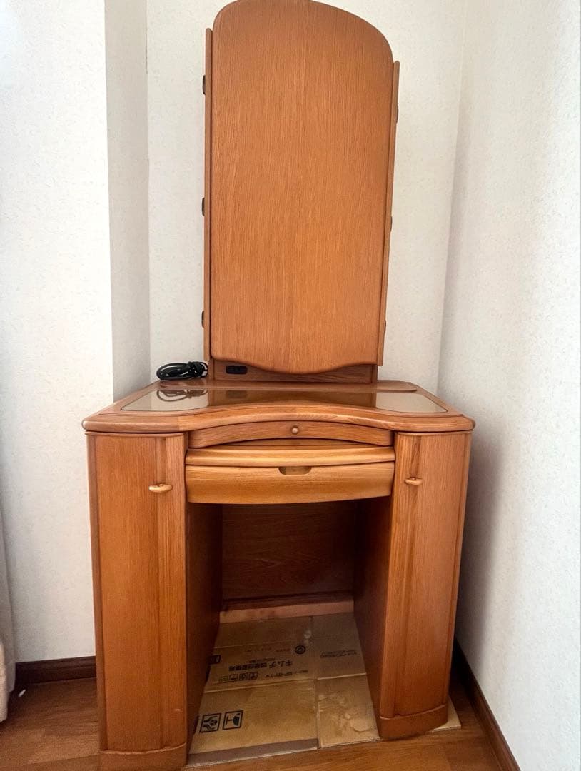 三面鏡ドレッサー　鏡台　木製　美品 楽天市場】【公式】三面鏡 ドレッサー 化粧台 机 三面鏡台 鏡 鏡台き