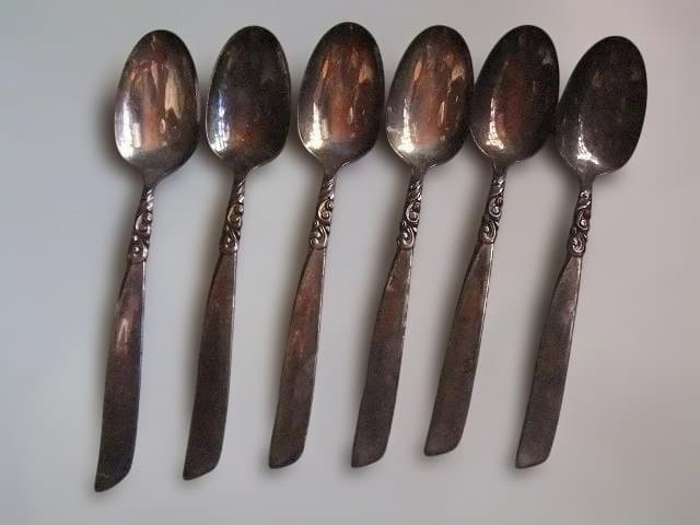 ティースプーン6個セット! ビンテージコミュニティシルバープレート オーストラリア製 ヴィンテージ シルバープレート製 ティースプーン6本