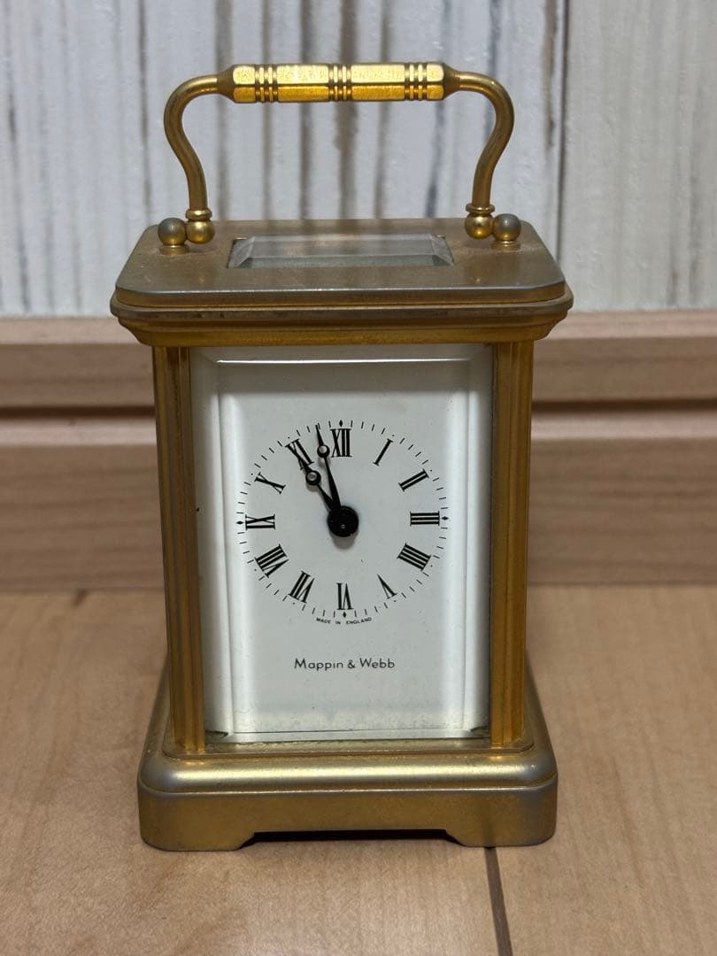英国製 マッピン＆ウェッブ　キャリッジクロック　キー無し　非稼働品 マッピン＆ウェッブ（Mappin & Webb） - ☆アンティーク時計ショップ