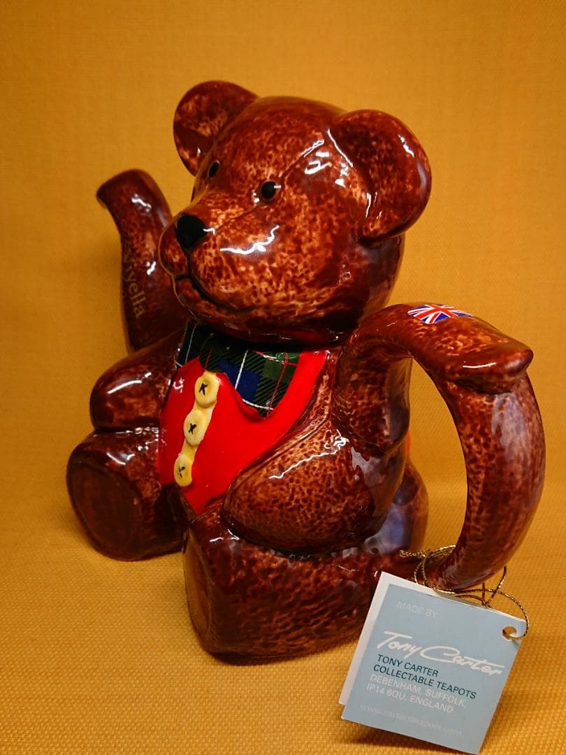 【美品】急須　熊型　イギリス　陶器　置物　インテリア　工芸品　美術品　A1091 有田焼 置物 | momoco bear | 吉祥古伊万里 | JAPAN TEA