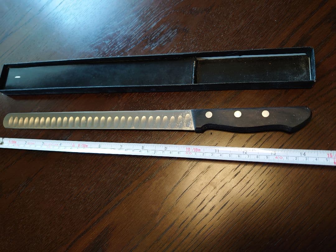 Misono サーモンスライサー　包丁 　カバー付き 当店限定！ 口金にフィット！ミソノ UX10 / UX10サーモン共用 木鞘包丁