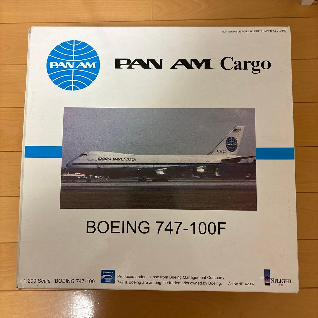 最終価格PAN AM BOEING 747-100F 1/200 Boeing 747-121 Pan Am (Reg #N748PA) 1:200 Diecast Model Plane by