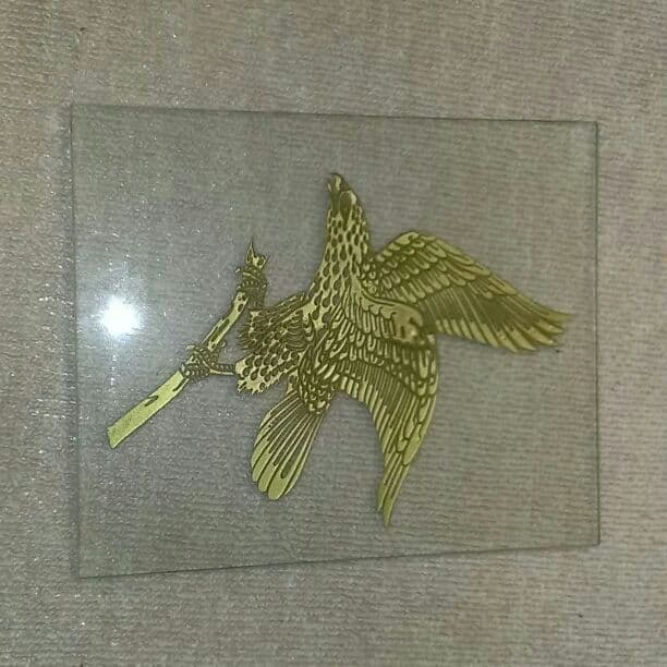 金の鷹のガラス ゾディアック メダル ピスキウム (魚座) 18K イエローゴールド