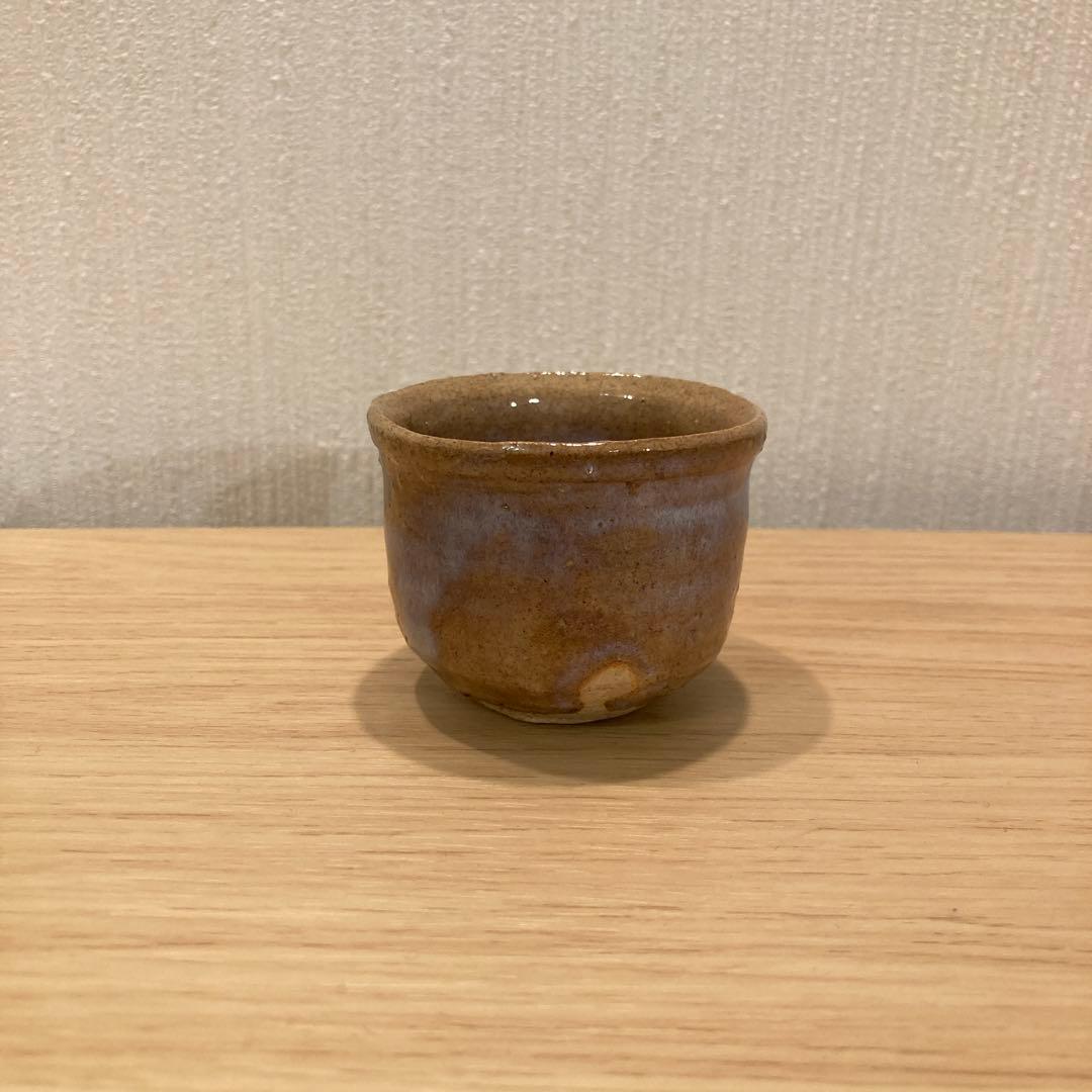 波多野善蔵　萩焼　ぐい呑　　　21 柳瀬美術店 / 波多野善蔵「萩ぐい呑」共箱[HATANO Zenzo]Sake cup