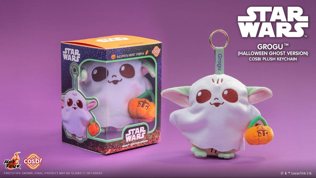 新品　スターウォーズ グローグー　ハロウィン　コスビ　ぬいぐるみキーホルダー スター・ウォーズ』ハロウィン仕様のグローグーとウィケットが