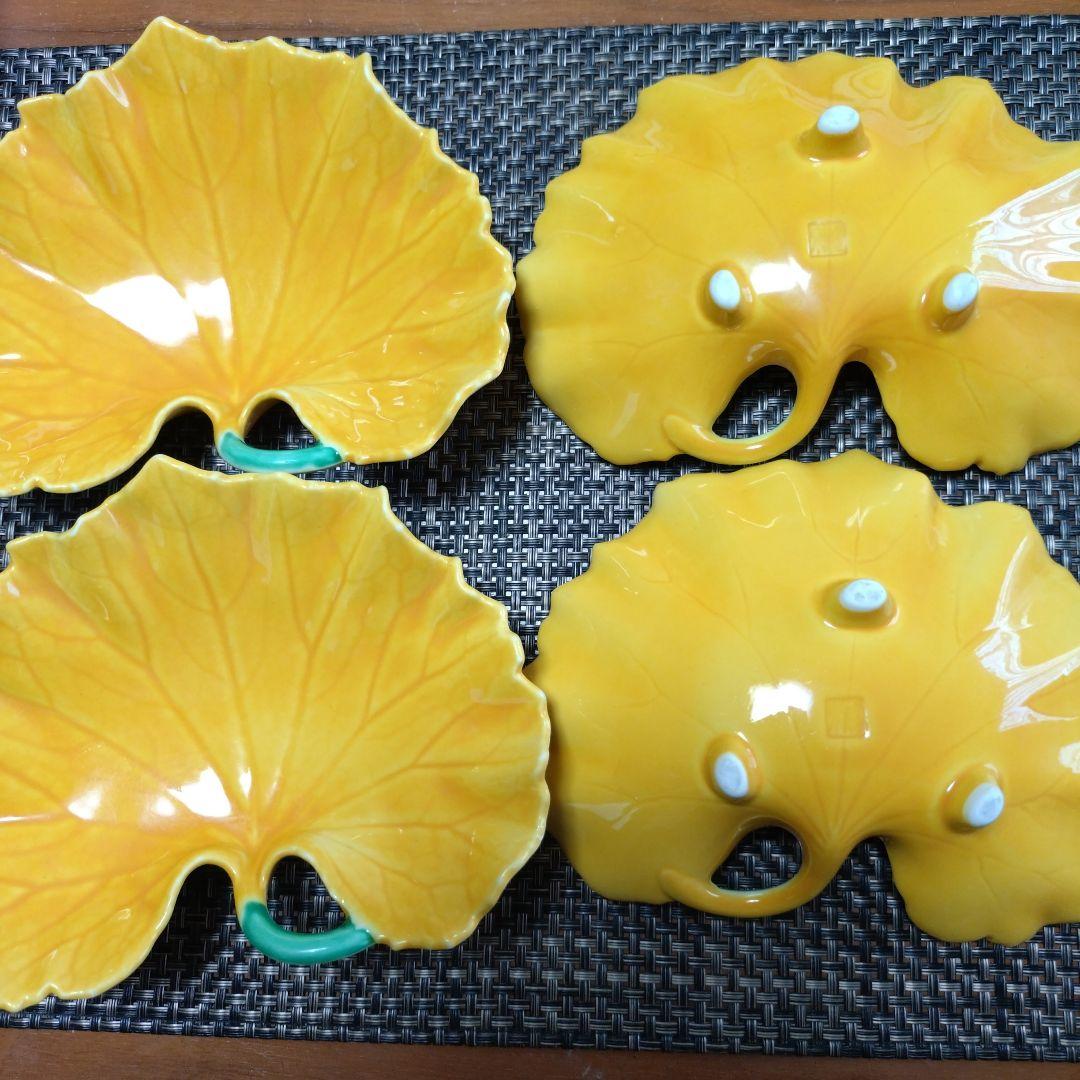 売りつくし】有田焼 つわの葉型葉向付 陶器 皿※5枚セット