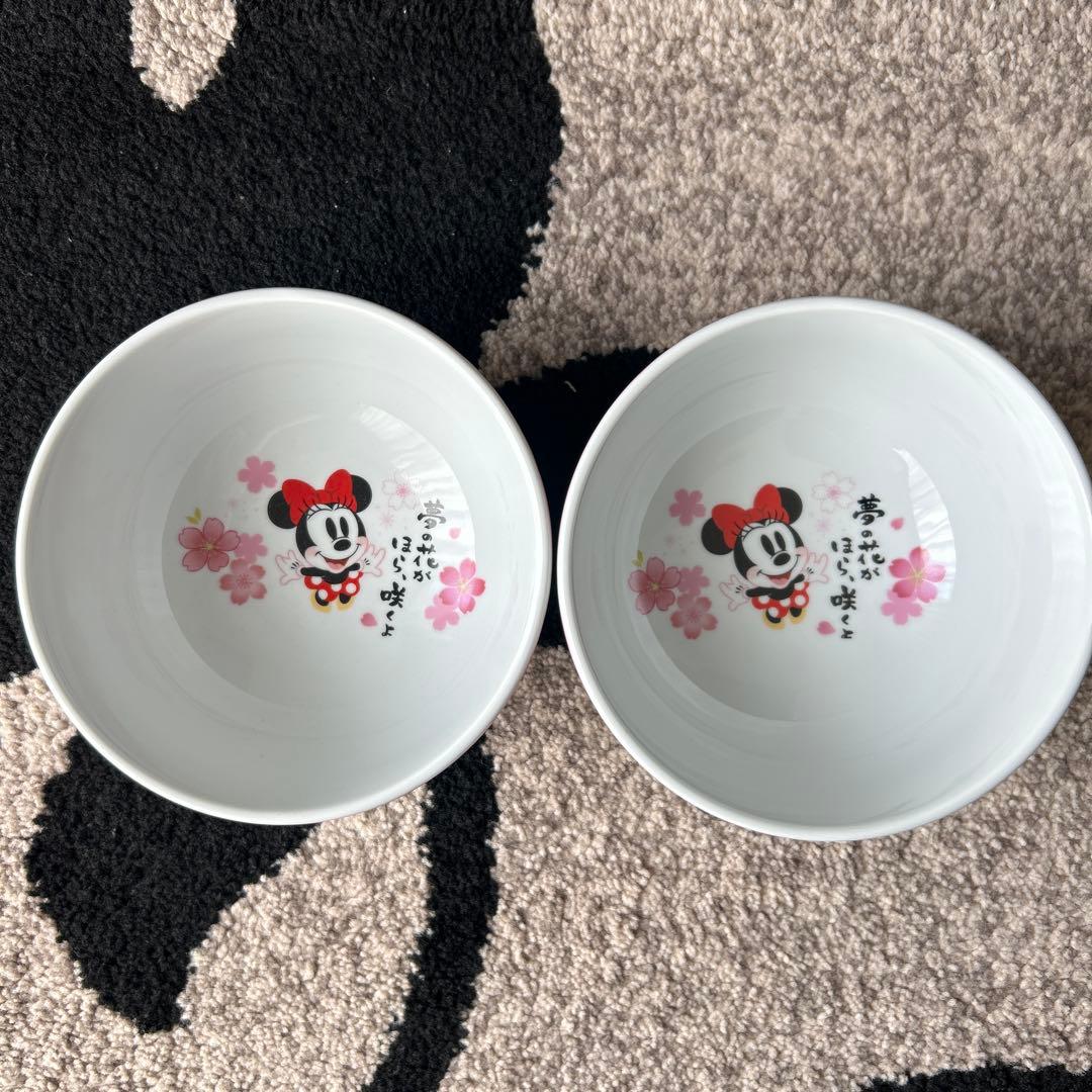 ミニーマウス 桜デザイン 陶器丼 2個セット サンアート ディズニー ラーメンセット ミッキーマウス ミニーマウス