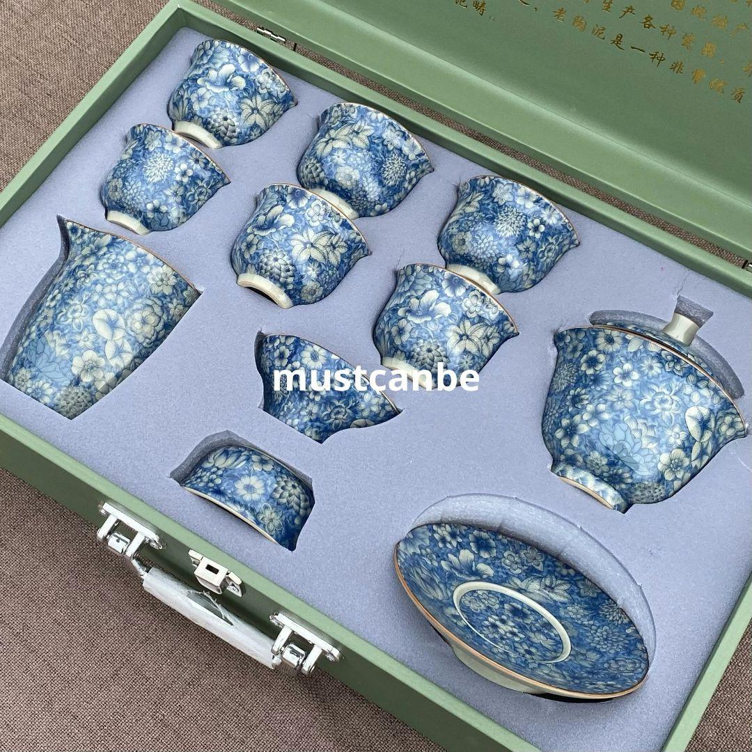 中国茶器 茶器セット 未使用品 中国茶器 茶器セット 茶碗 セットアップ 無地 茶杯 陶器 磁器 プレス