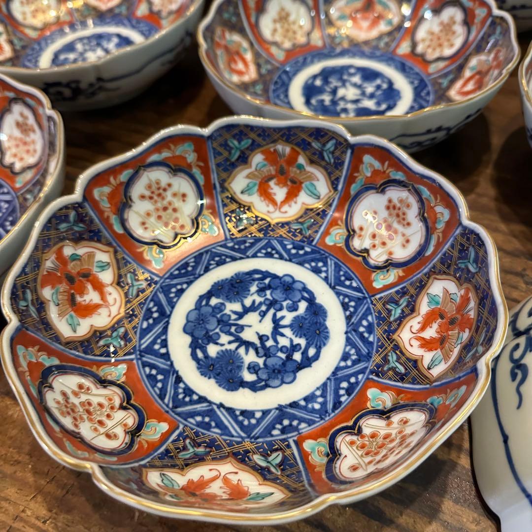 大聖寺伊万里　色絵金襴手　江戸期　二十客　完品　最終値下げ Yahoo!オークション -「大聖寺伊万里」(金襴手) (色絵)の落札相場