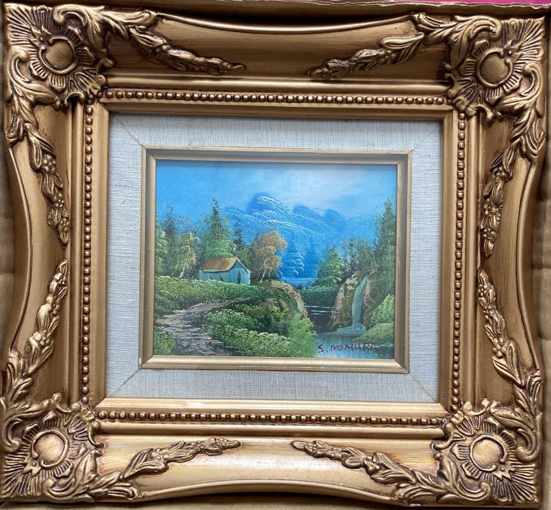 アンティークゴールドの額縁に入った 油彩風景画でＳ．ＮＯＭＵＲＡサイン有り値下❣️ 油彩額 アンティークゴールド 409 | 額縁の通販 アートフレーム