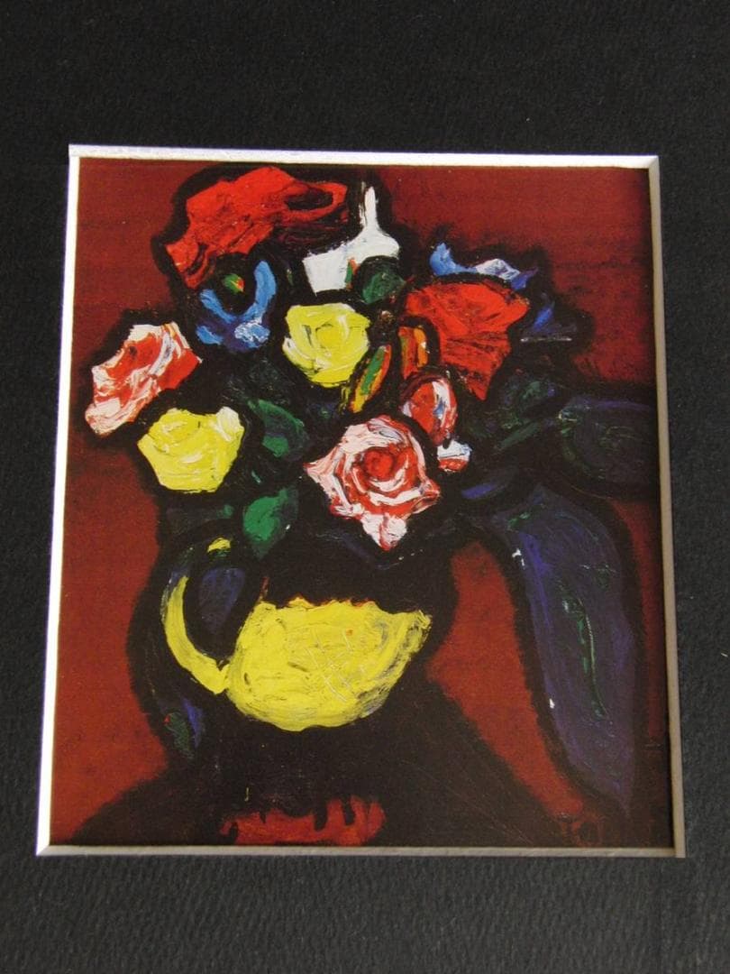 林武、「薔薇」、希少な画集の額装画 - メルカリ