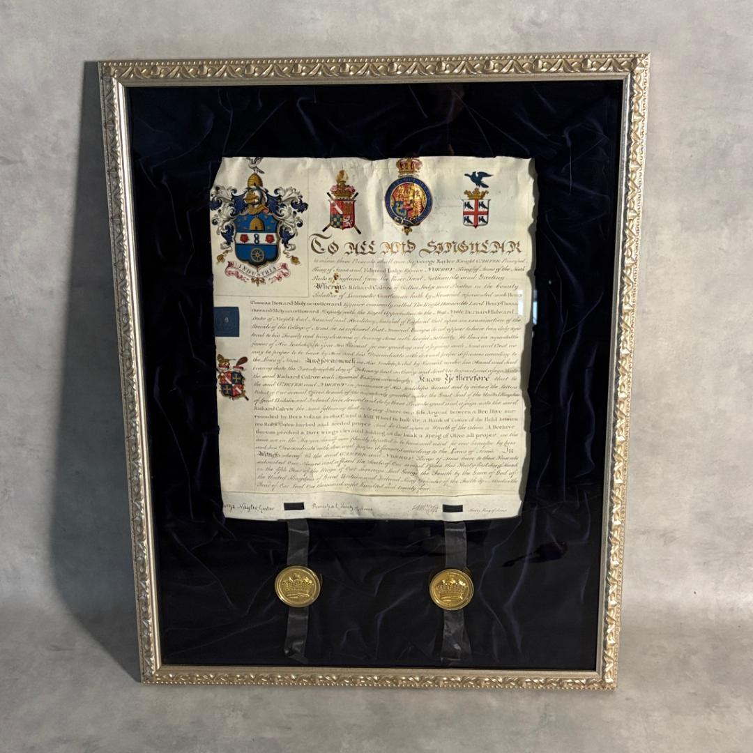 【希少】英国 紋章院（College of Arms）発行　 紋章認可書 GRANT OF ARMS | BLOG | Aquascutum アクアスキュータム