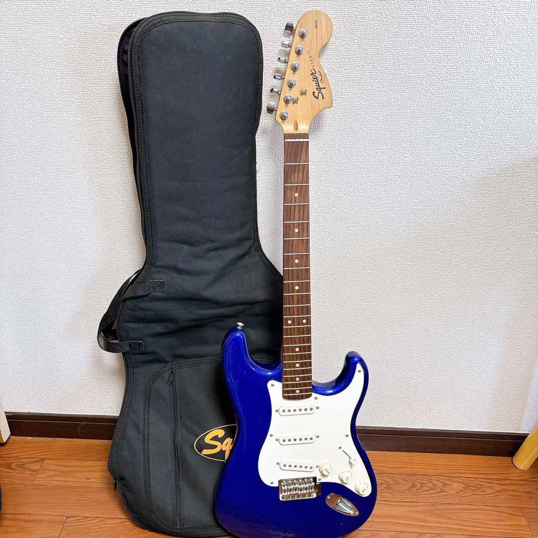 。squier エレキギター　楽器　弦なし Squier by Fender Mini Stratocaster Left-Handed Black エレキギター